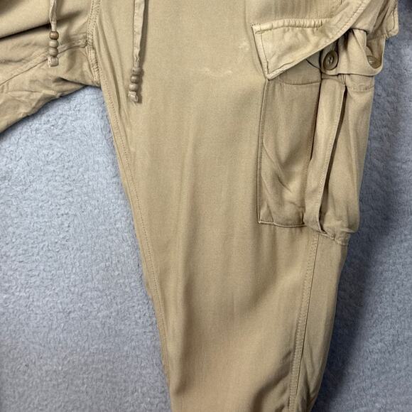 Denim & Supply Ralph Lauren Women's Viscose Cargo Pants Tan Size M Utility Style - Picture 6 of 8